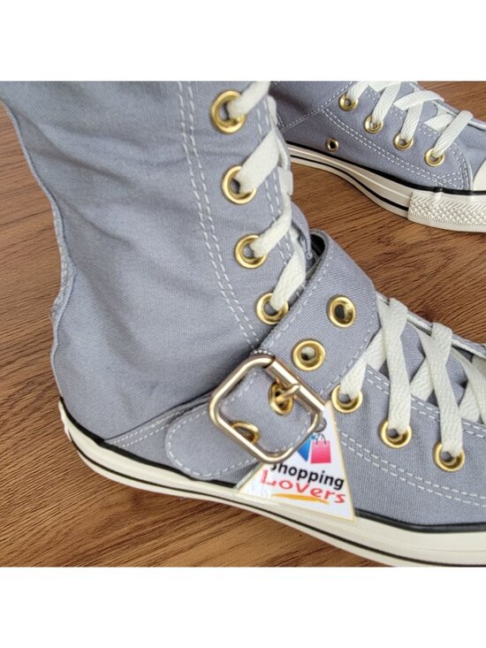 ⭐Converse Chuck Taylor XXHi Buckles Sz 5 Mens Knee-high Boots Shoes Gray A11892C main image 11
